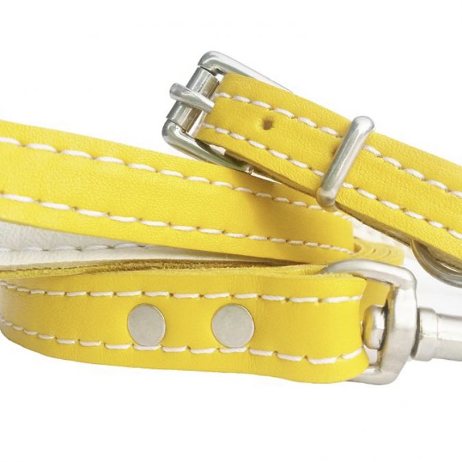 Leather lead Yellow