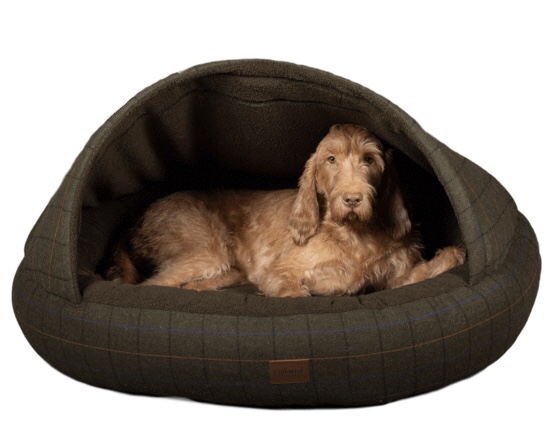 Handmade Deluxe Dog Cave Bed – Tweed