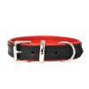 Black on Red Padded Dog Collar