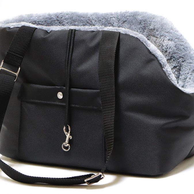 Luxury Rainy Bear Dog Carrier Bag - Grey