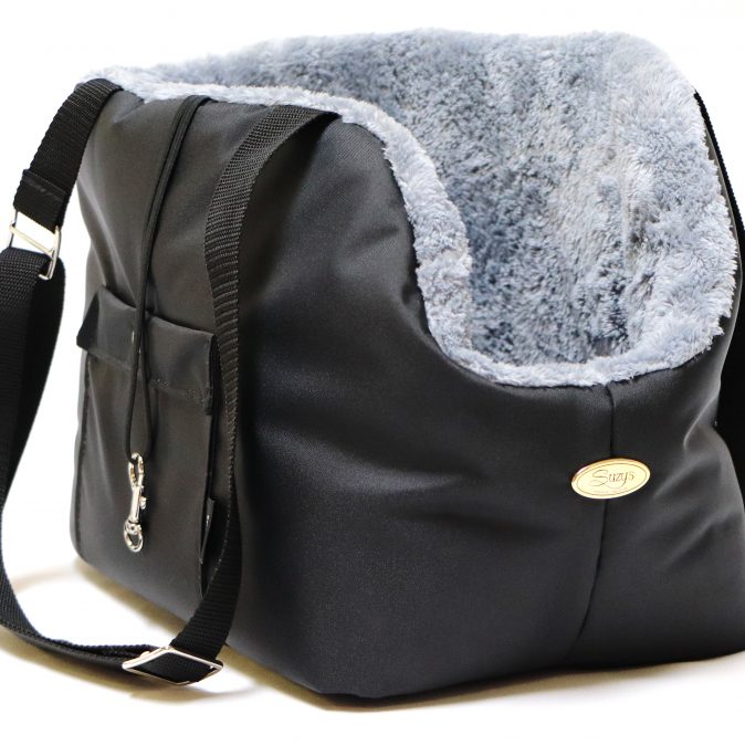 Luxury Rainy Bear Dog Carrier Bag - Grey