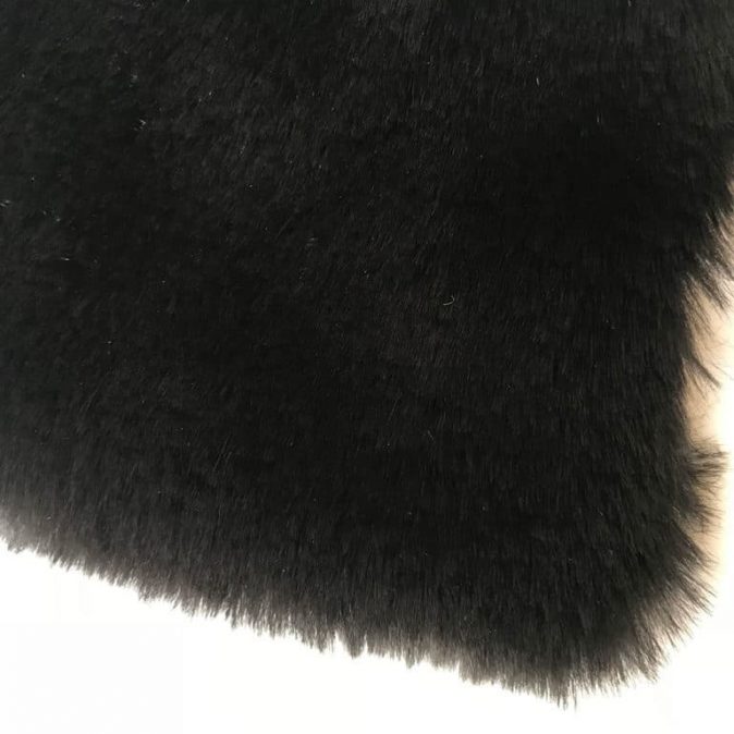 Black Soft Faux Fur Dog Blanket