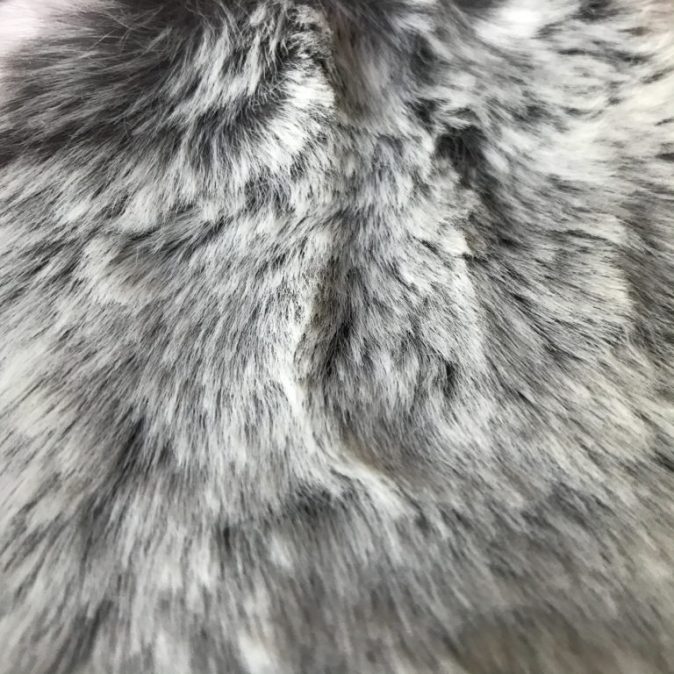 Grey Squirrel Faux Fur Dog Blanket
